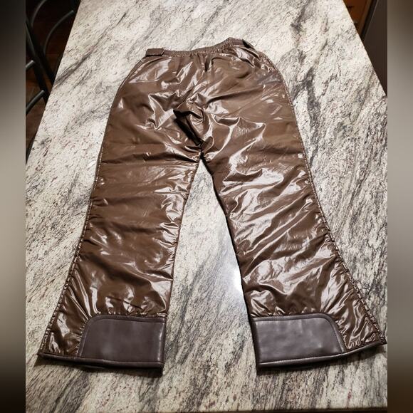 Penny's vintage snow pants brown British Crown‎ Colony of Hong Kong label LG - Picture 2 of 15